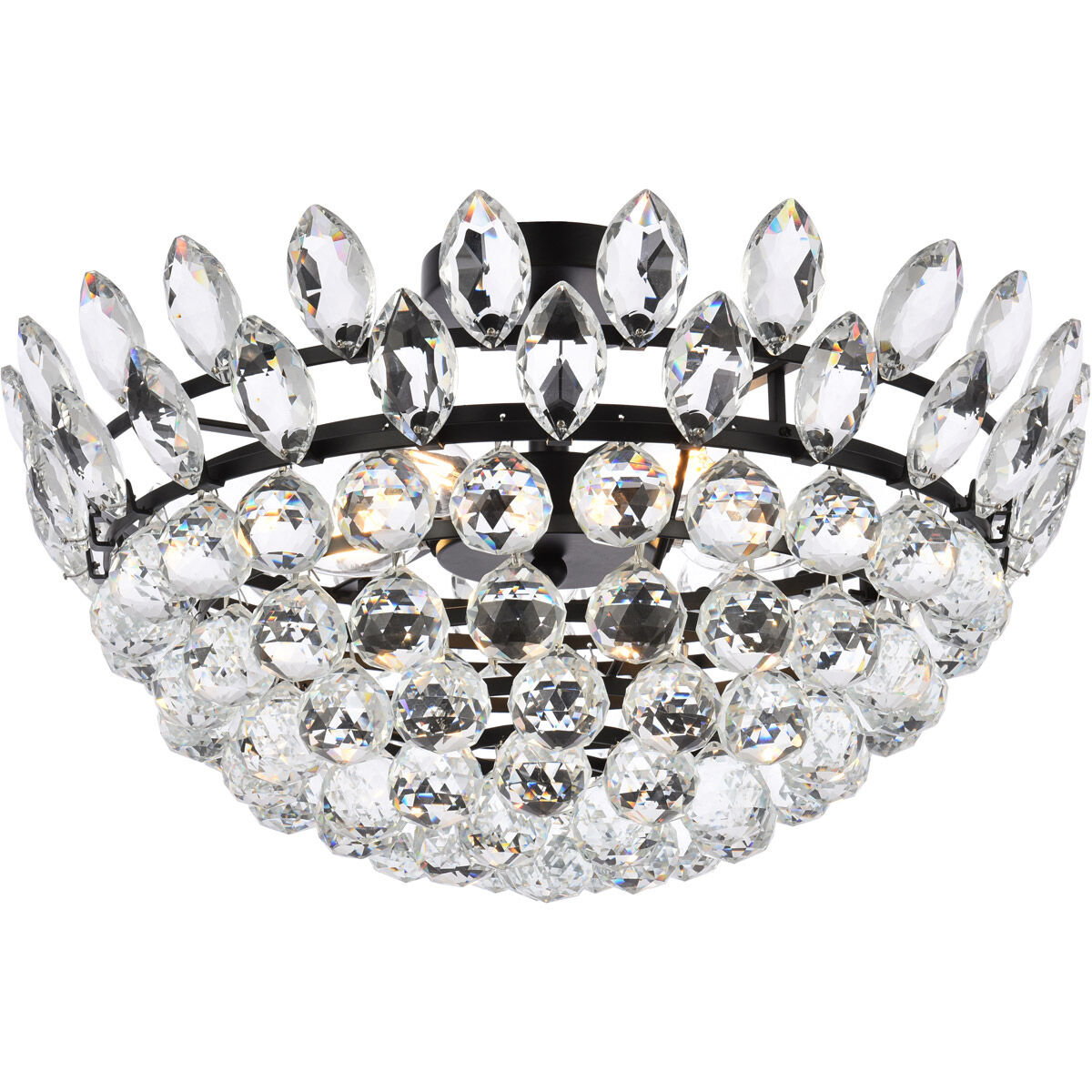 Emilia 5 Light 20 inch Black Flush Mount Ceiling Light