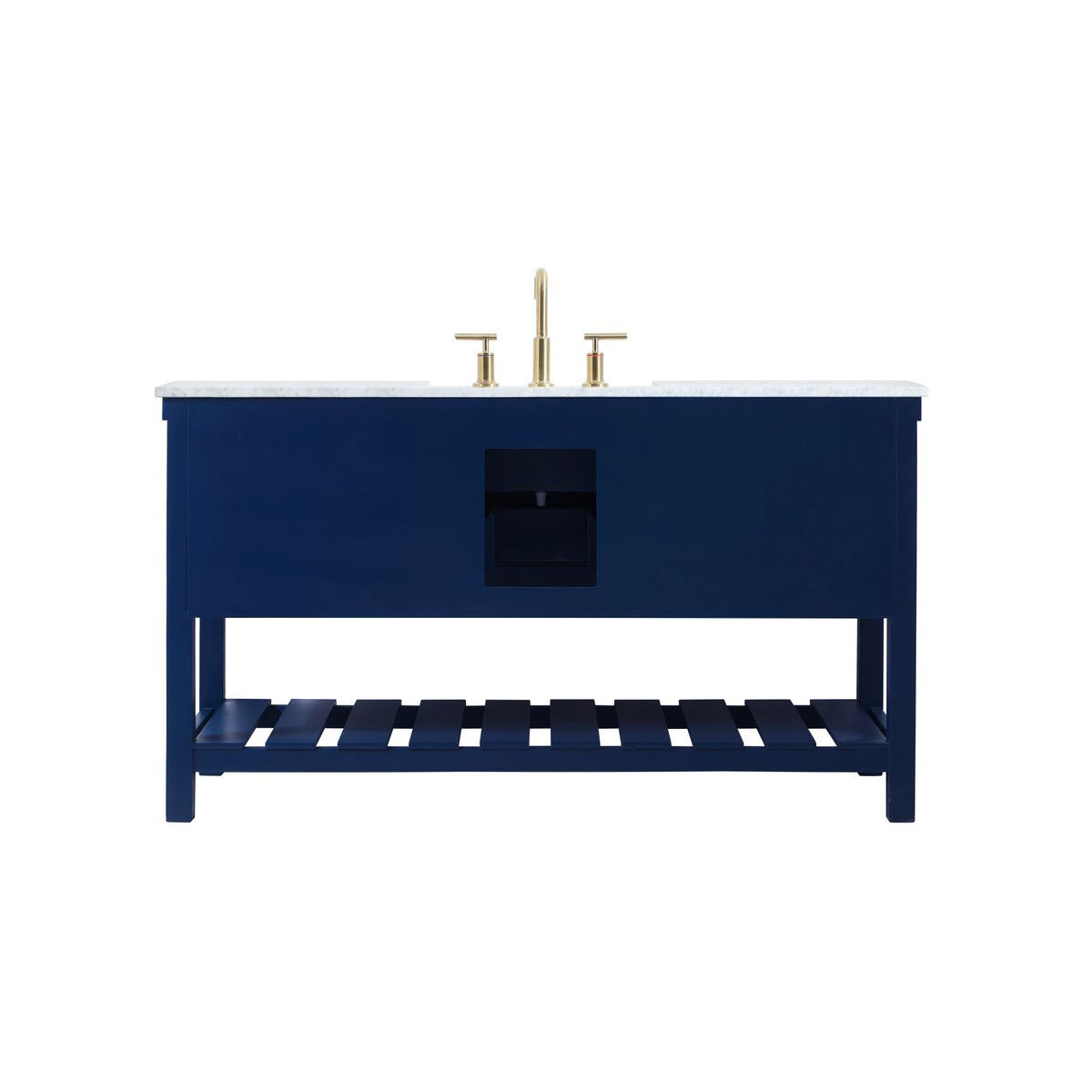 Clement 60 X 22 X 34.13 inch Blue Bathroom Vanity Cabinet