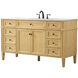 Park Avenue 60 X 21.5 X 35 inch Natural Wood Vanity Sink Set