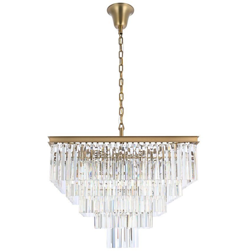 Elegant Lighting 1201S34SG/RC Sydney 21 Light 34 inch Satin