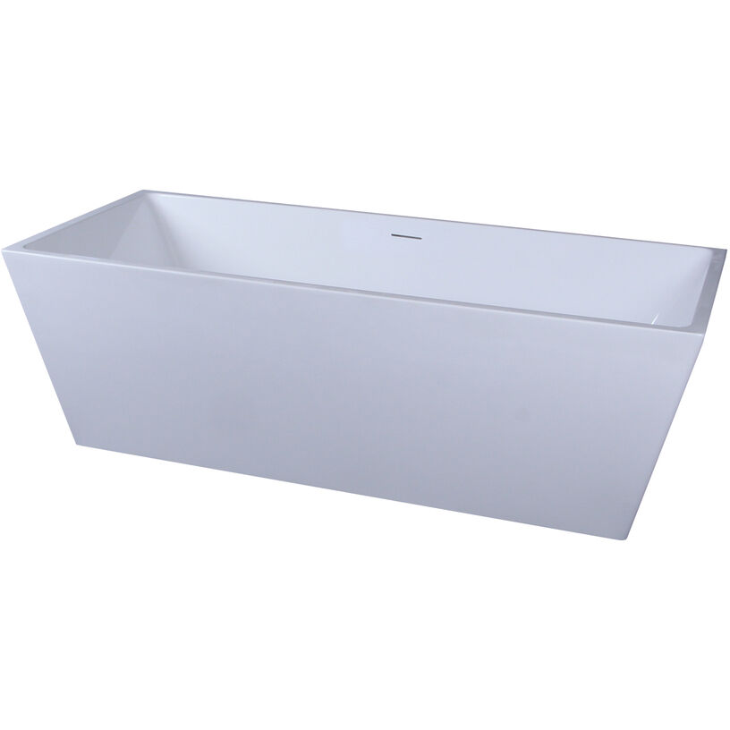 Turner Glossy White Bathtub in 72 in.