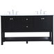 Metropolis 60 X 22 X 34 inch Black Vanity Sink Set