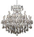 Maria Theresa 24 Light 36 inch Chrome Dining Chandelier Ceiling Light in Golden Teak