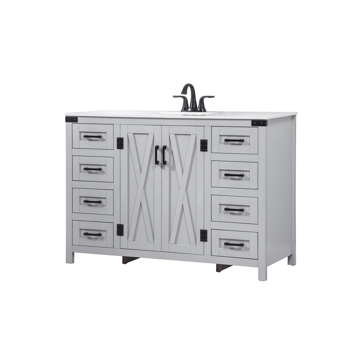 Grant 48 X 19 X 34 inch Grey Vanity Sink Set in Not Included