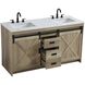 Austin 60 X 34 inch Natural Oak Bathroom Vanity Cabinet