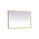 Pier 40 X 20 inch Brass LED Mirror