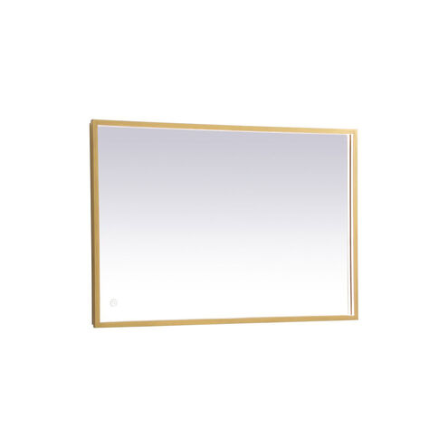 Pier 40 X 20 inch Brass LED Mirror