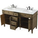 Park Avenue 60 X 22 X 35 inch Driftwood Vanity Sink Set