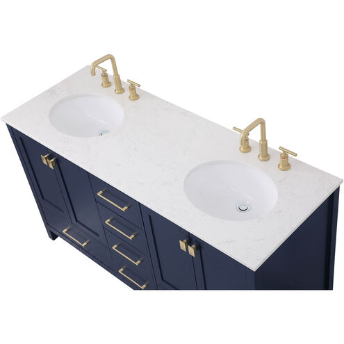 Irene 60 X 22 X 34 inch Blue Vanity Sink Set