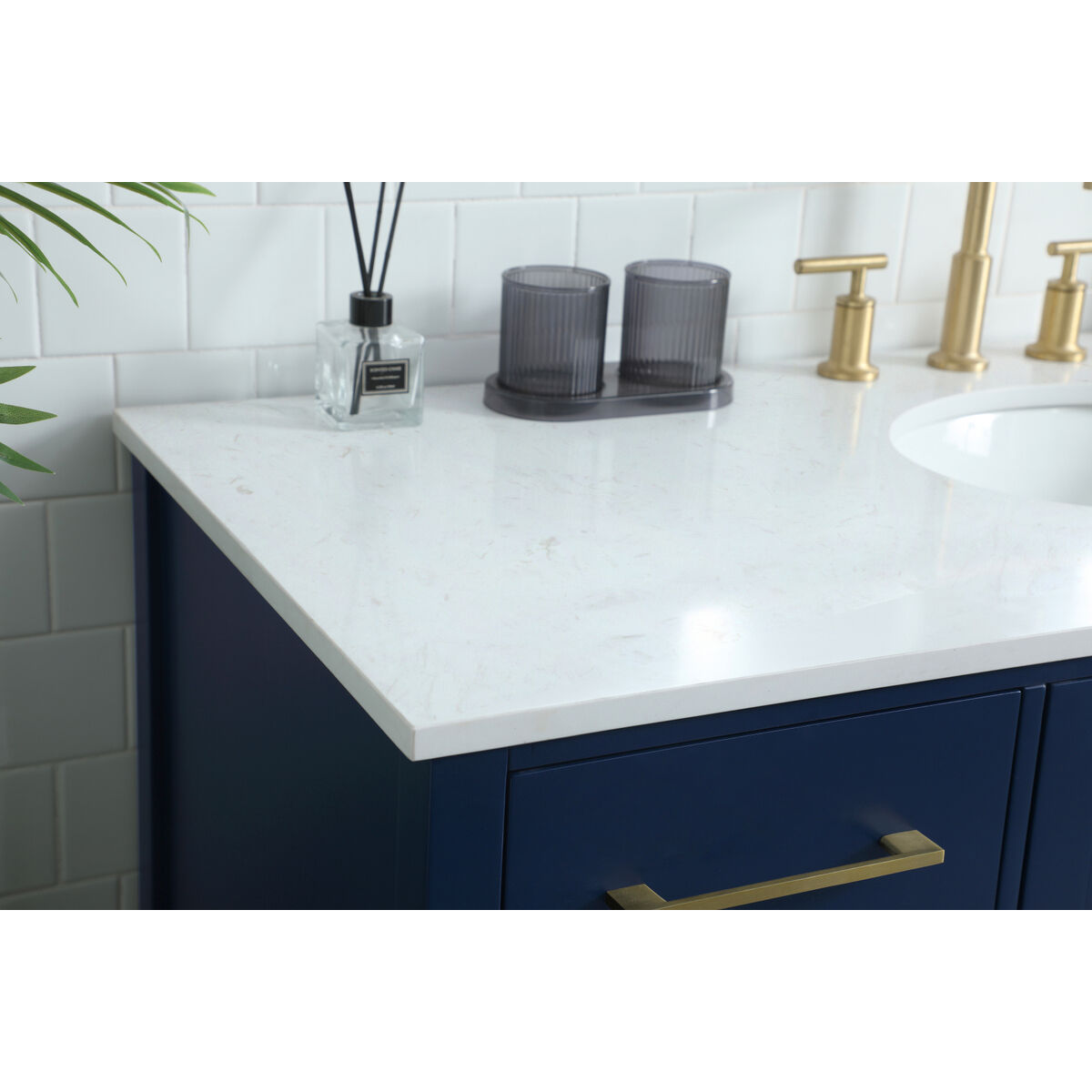 Irene 54 X 22 X 34 inch Blue Vanity Sink Set