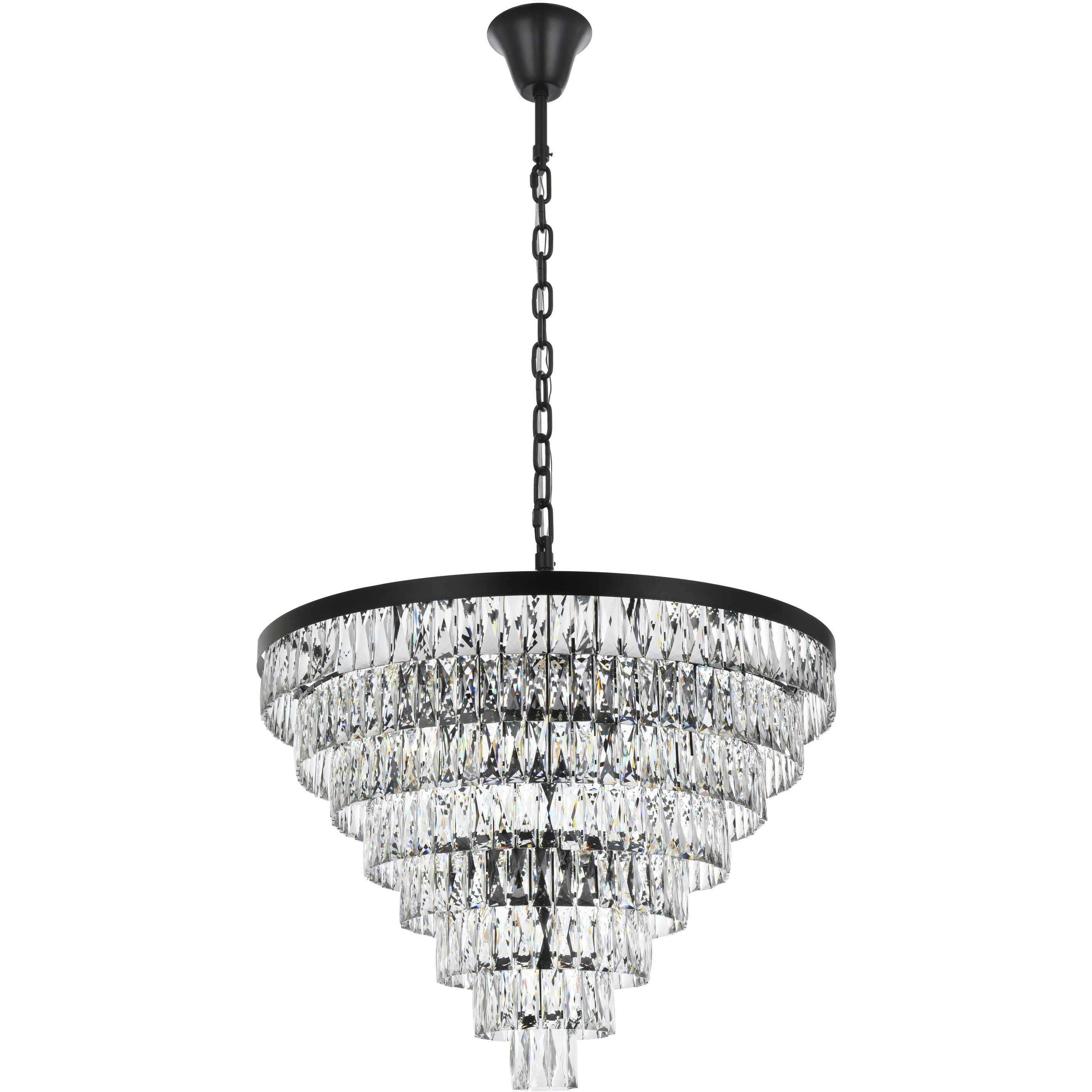 Josephine 29 Light 36 inch Black Chandelier Ceiling Light