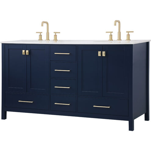 Irene 60 X 22 X 34 inch Blue Vanity Sink Set