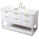 Larkin 54 X 22 X 34 inch White Vanity Sink Set