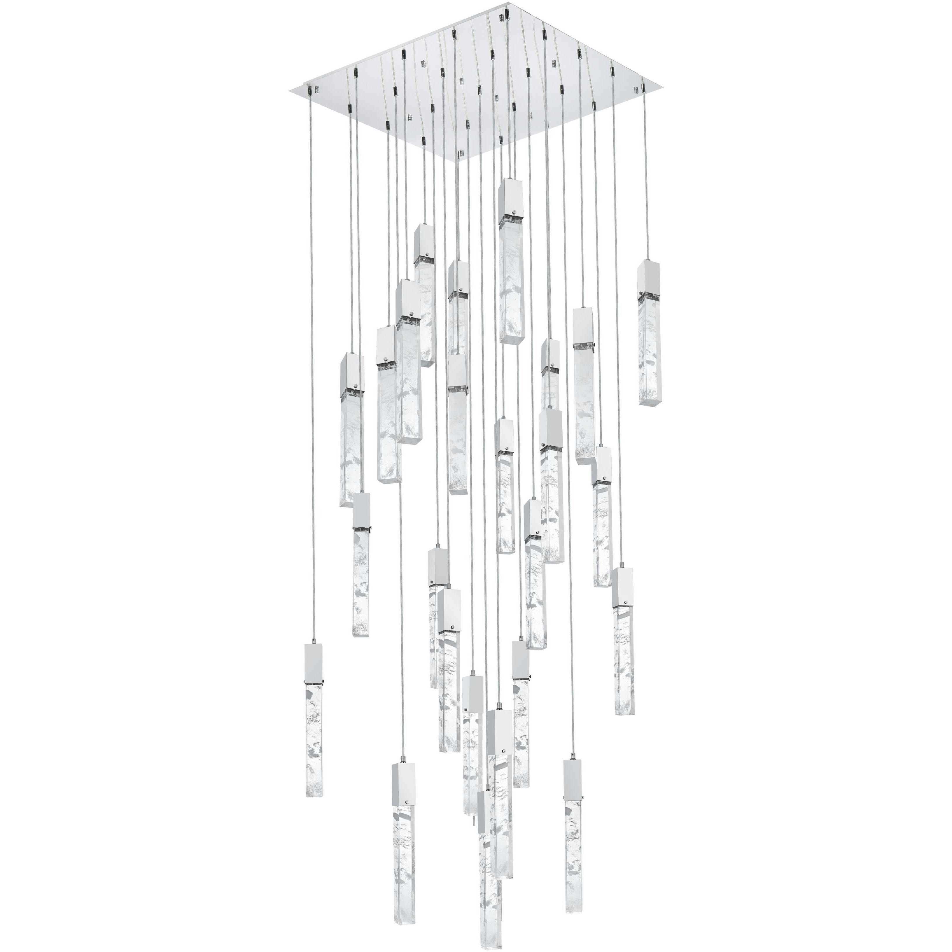 Aurora 25 Light 36 inch Chrome Chandelier Ceiling Light