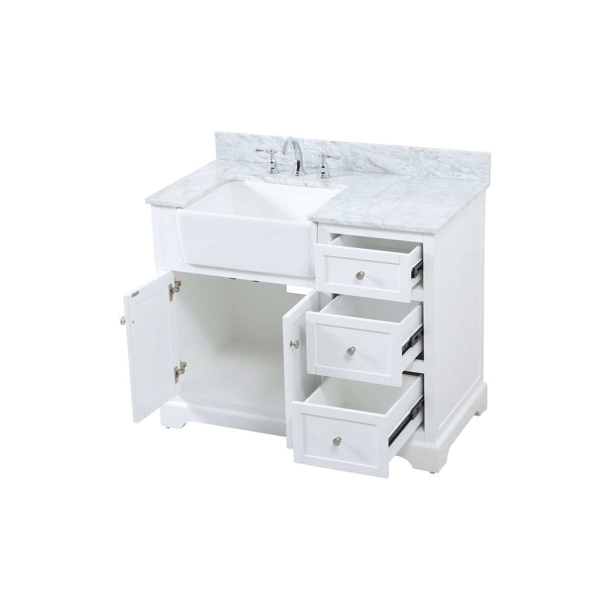 Franklin 42 X 22 X 35 inch White Bathroom Vanity Cabinet