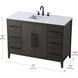 Millie 48 X 35 inch Mocha Brown Bathroom Vanity Cabinet