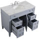 Park Avenue 42 X 21.5 X 35 inch Grey Vanity Sink Set in Gray