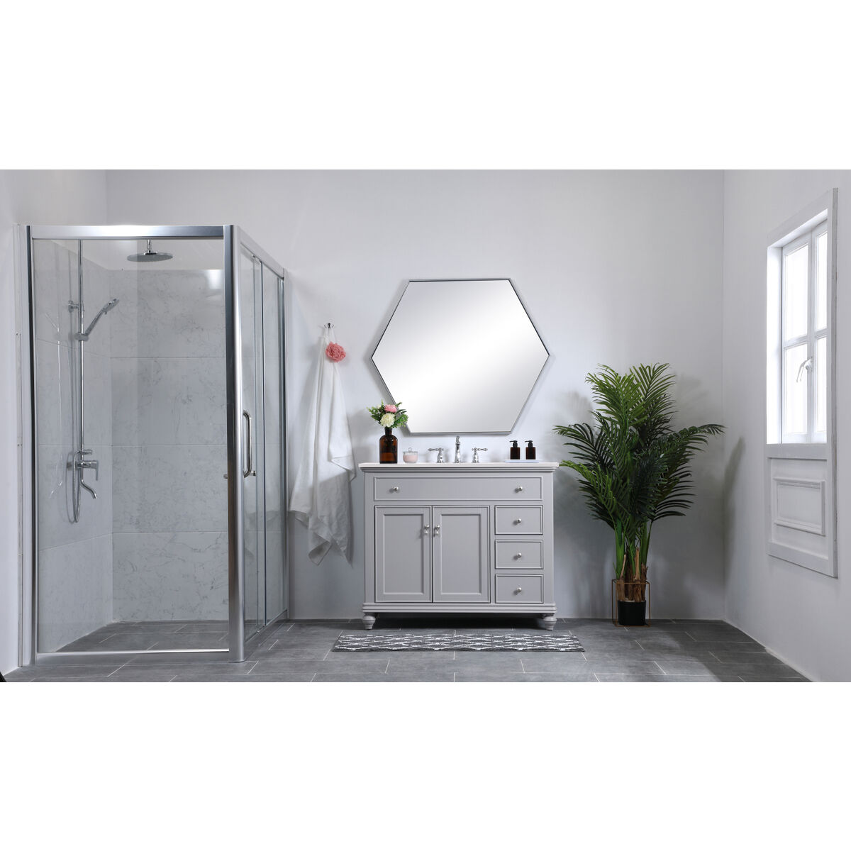 Otto 42 X 21 X 35 inch Grey Vanity Sink Set