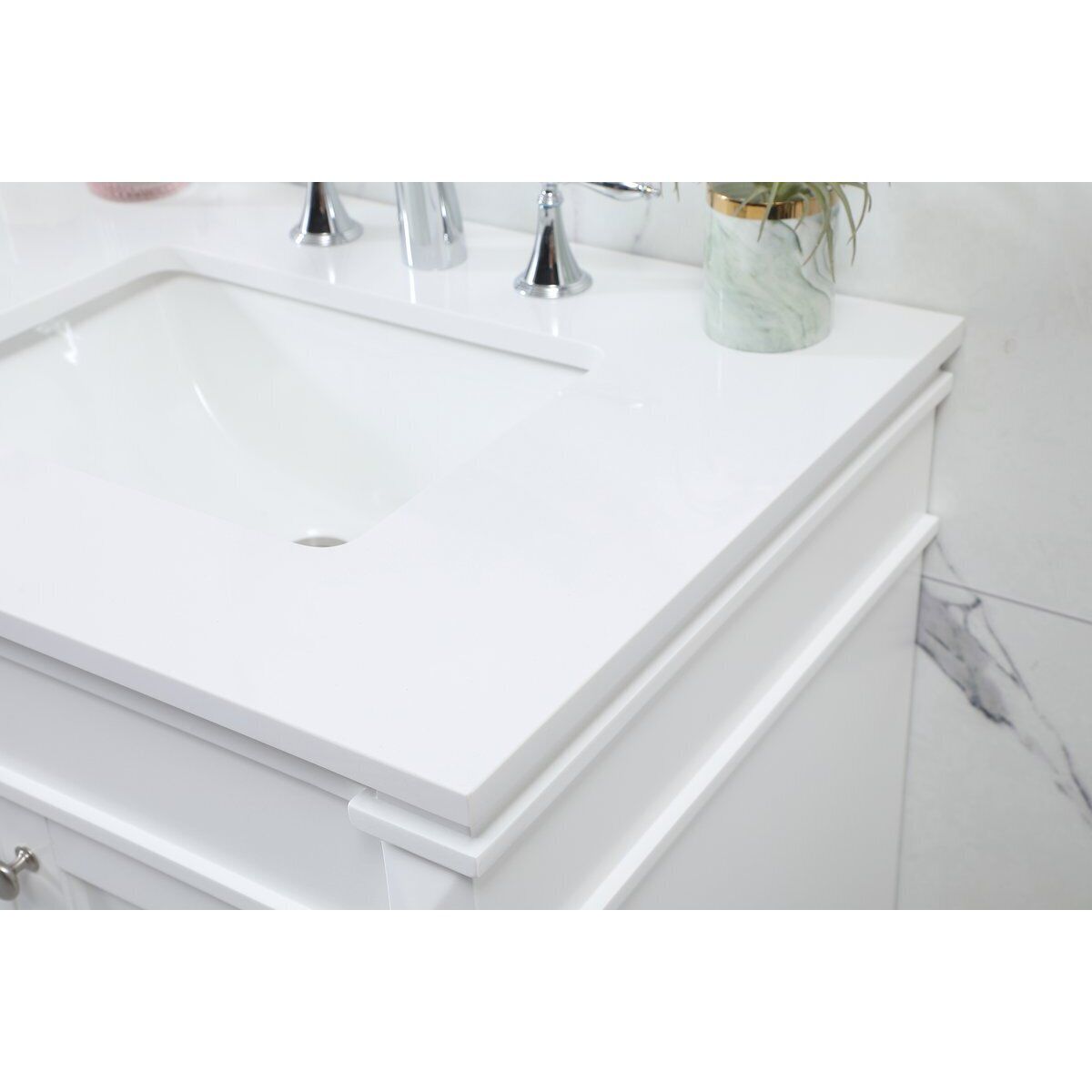 Bennett 72 X 21 X 35 inch White Vanity Sink Set