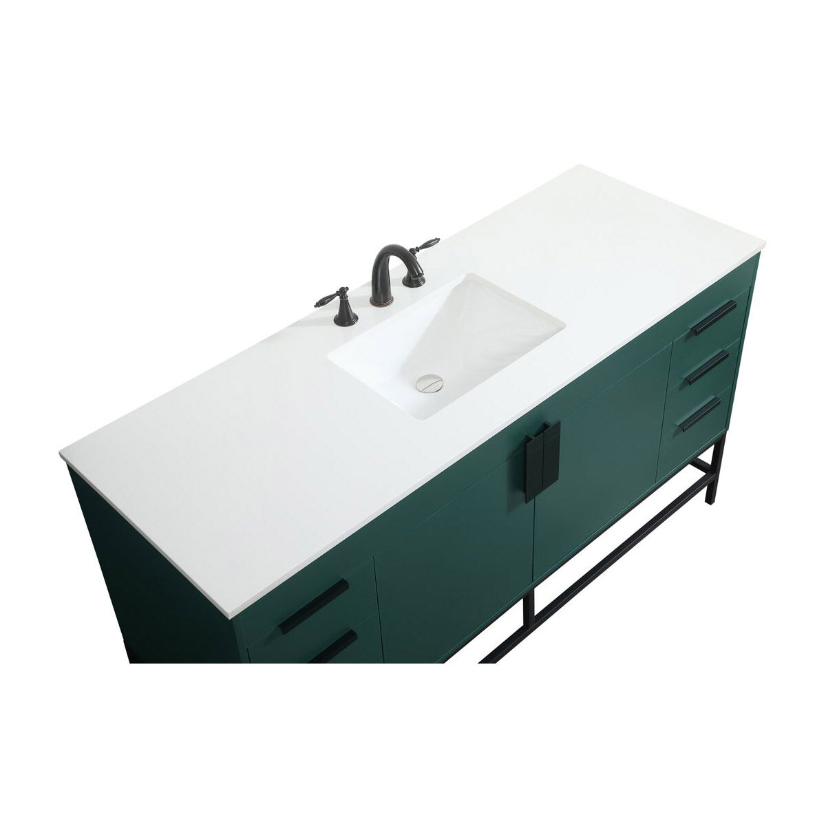 Eugene 60 X 22 X 33.5 inch Green Vanity Sink Set