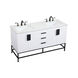 Eugene 60 X 22 X 33.5 inch White Vanity Sink Set