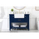 Clement 42 X 22 X 34.13 inch Blue Bathroom Vanity Cabinet