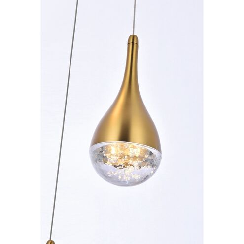 Amherst 3 Light 10 inch Satin Gold Pendant Ceiling Light