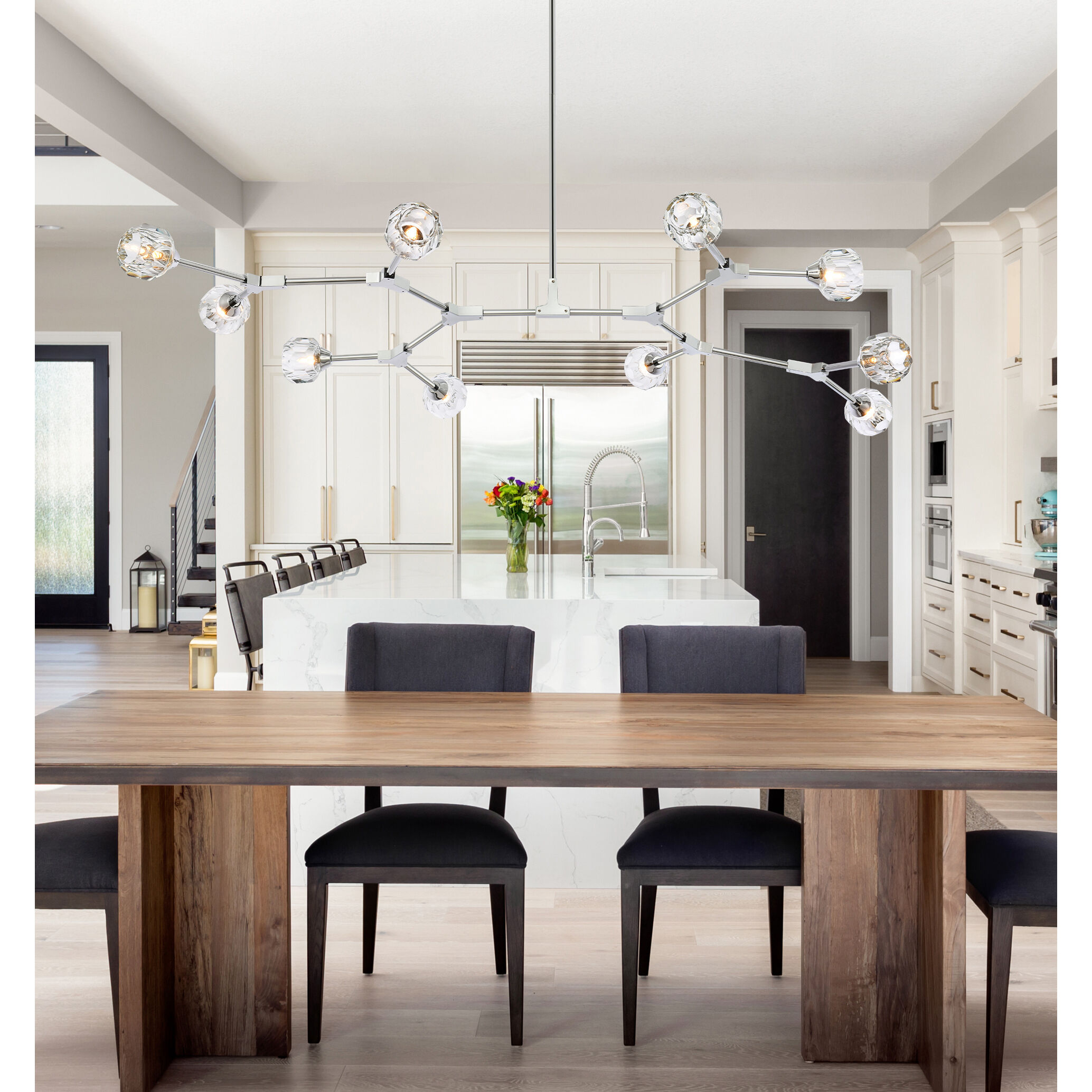 Zayne 10 Light 35"W Multi Light Pendant - Thumbnail 4