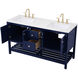 Theo 60 X 22 X 34 inch Blue Vanity Sink Set