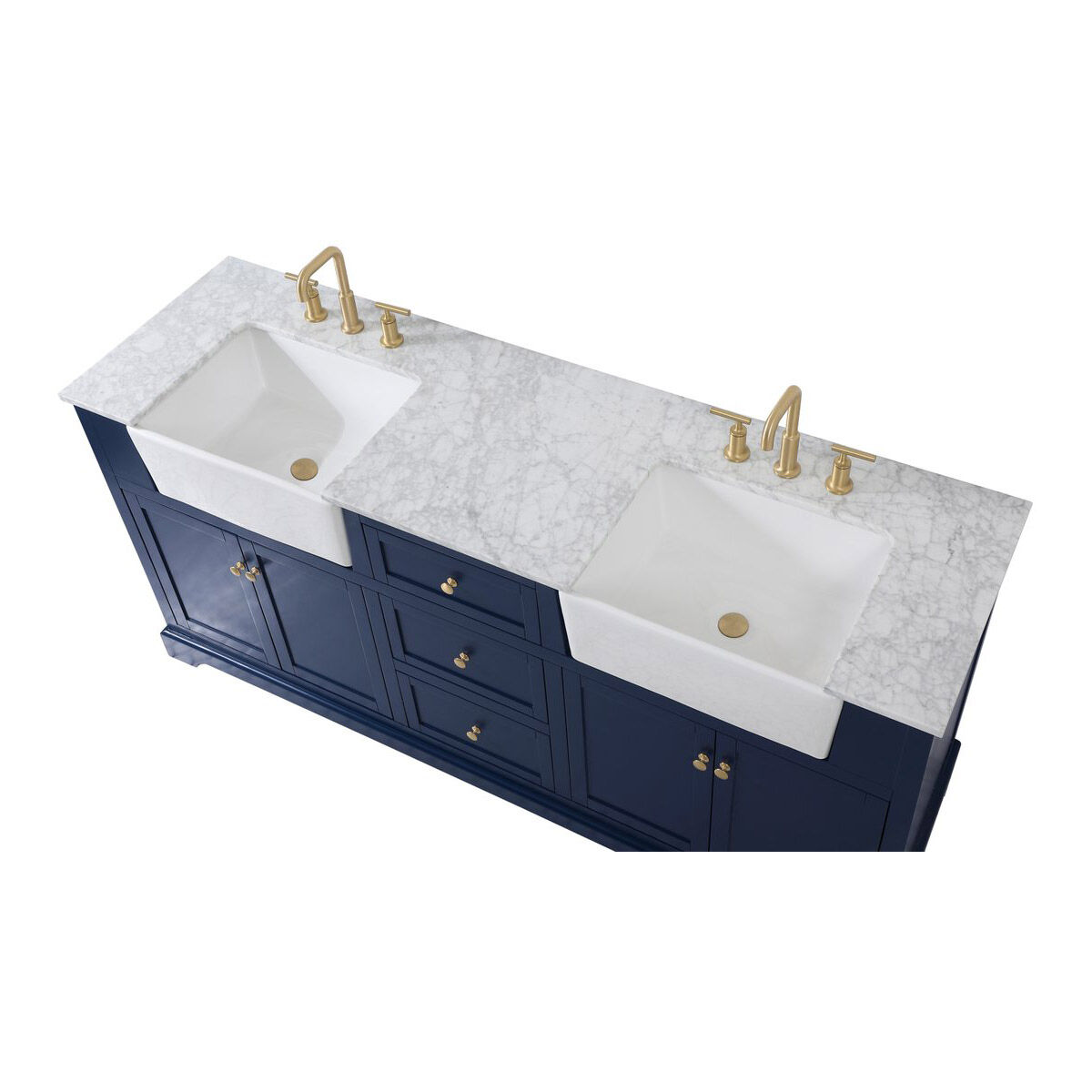 Franklin 72 X 22 X 35 inch Blue Bathroom Vanity Cabinet