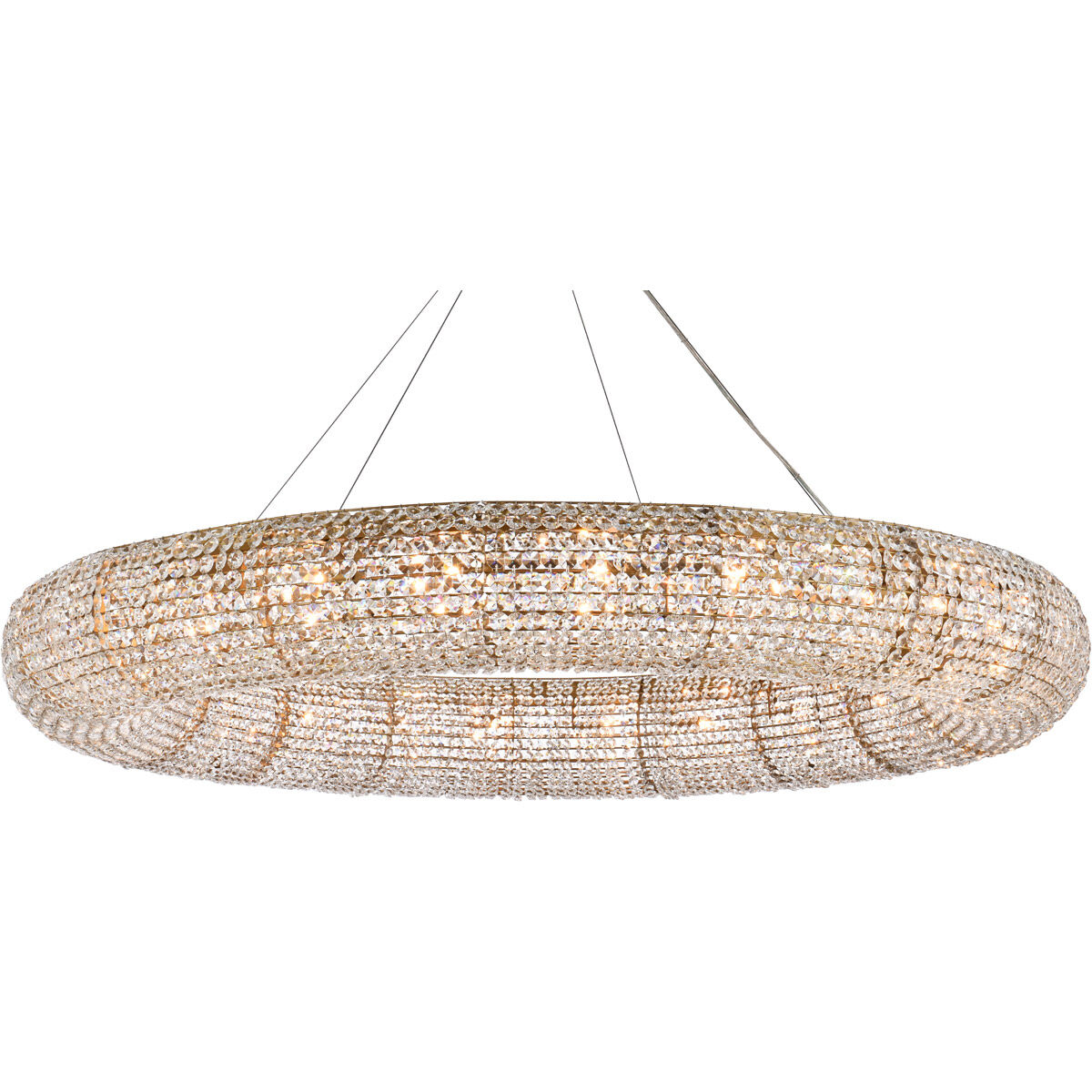 Paris 24 Light 59 inch Brass Chandelier Ceiling Light in Gold