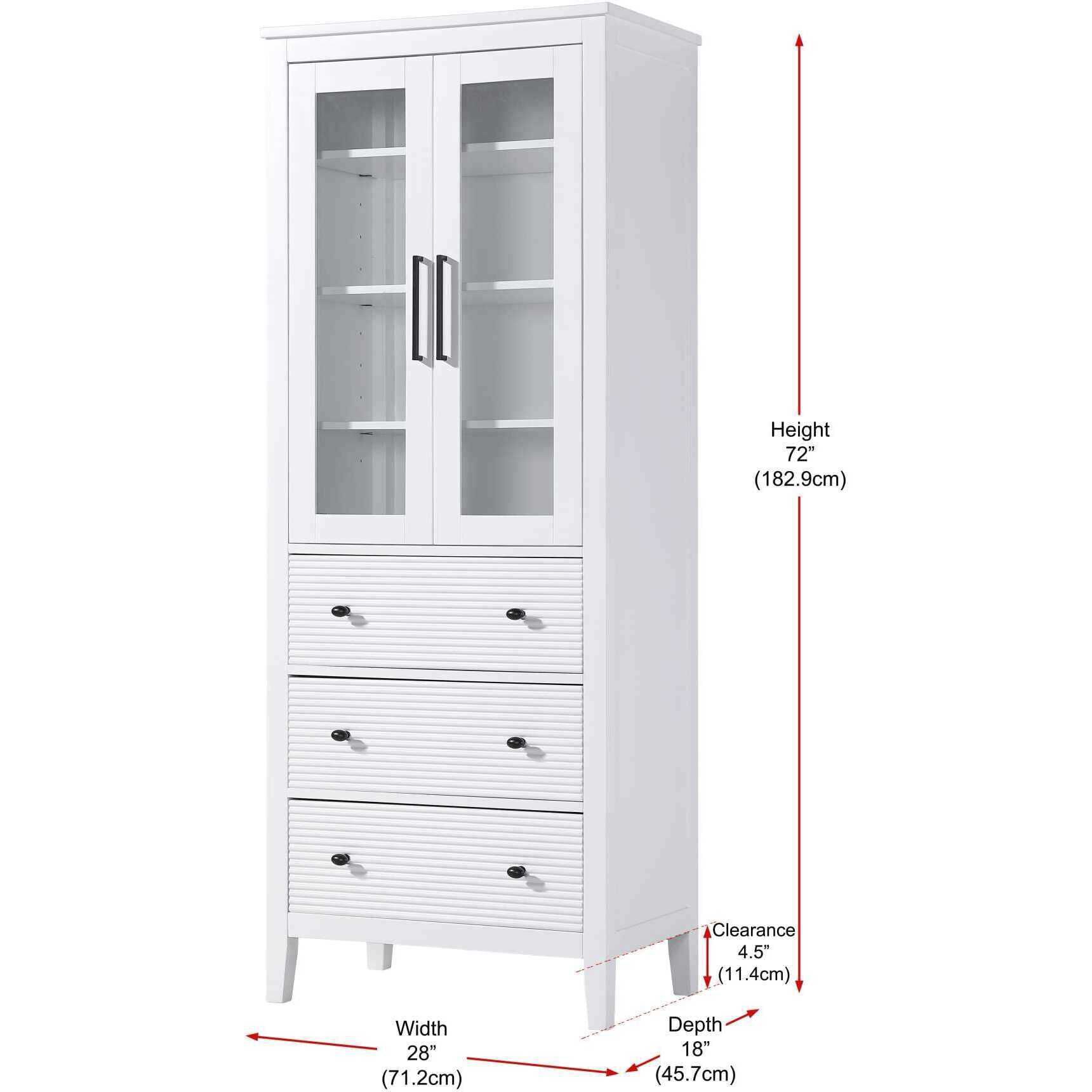 Blakely White Bathroom Storage Cabinet