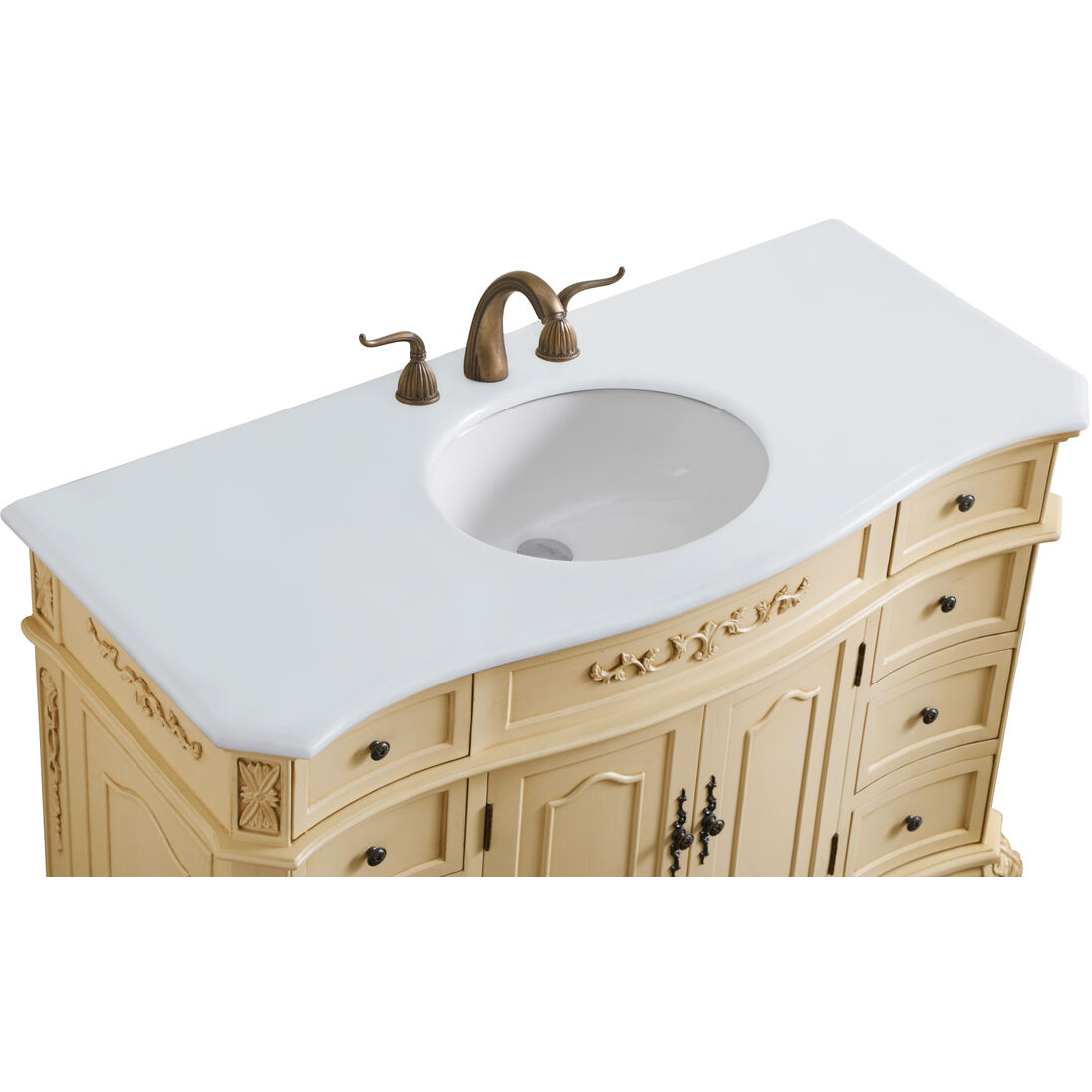 Danville 48 X 21 X 36 inch Light Antique Beige Vanity Sink Set