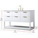 Larkin 54 X 22 X 34 inch White Vanity Sink Set