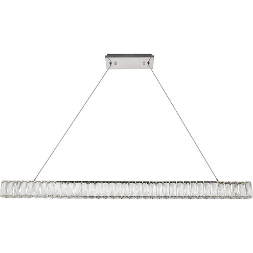 Monroe LED 48 inch Chrome Chandelier Ceiling Light