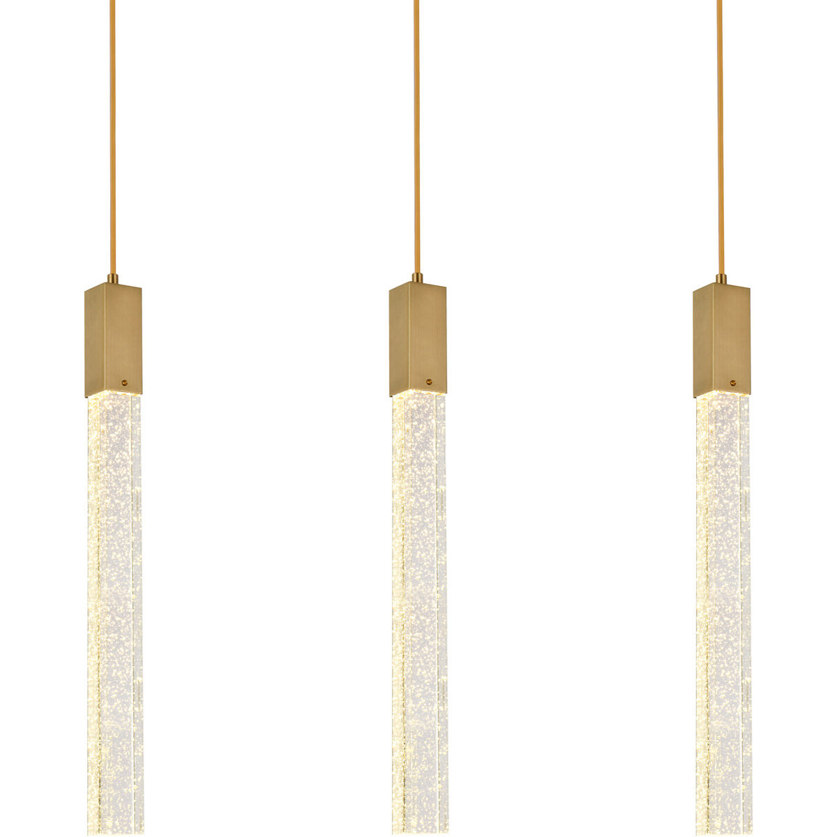 Weston 3 Light 32 inch Satin Gold Pendant Ceiling Light