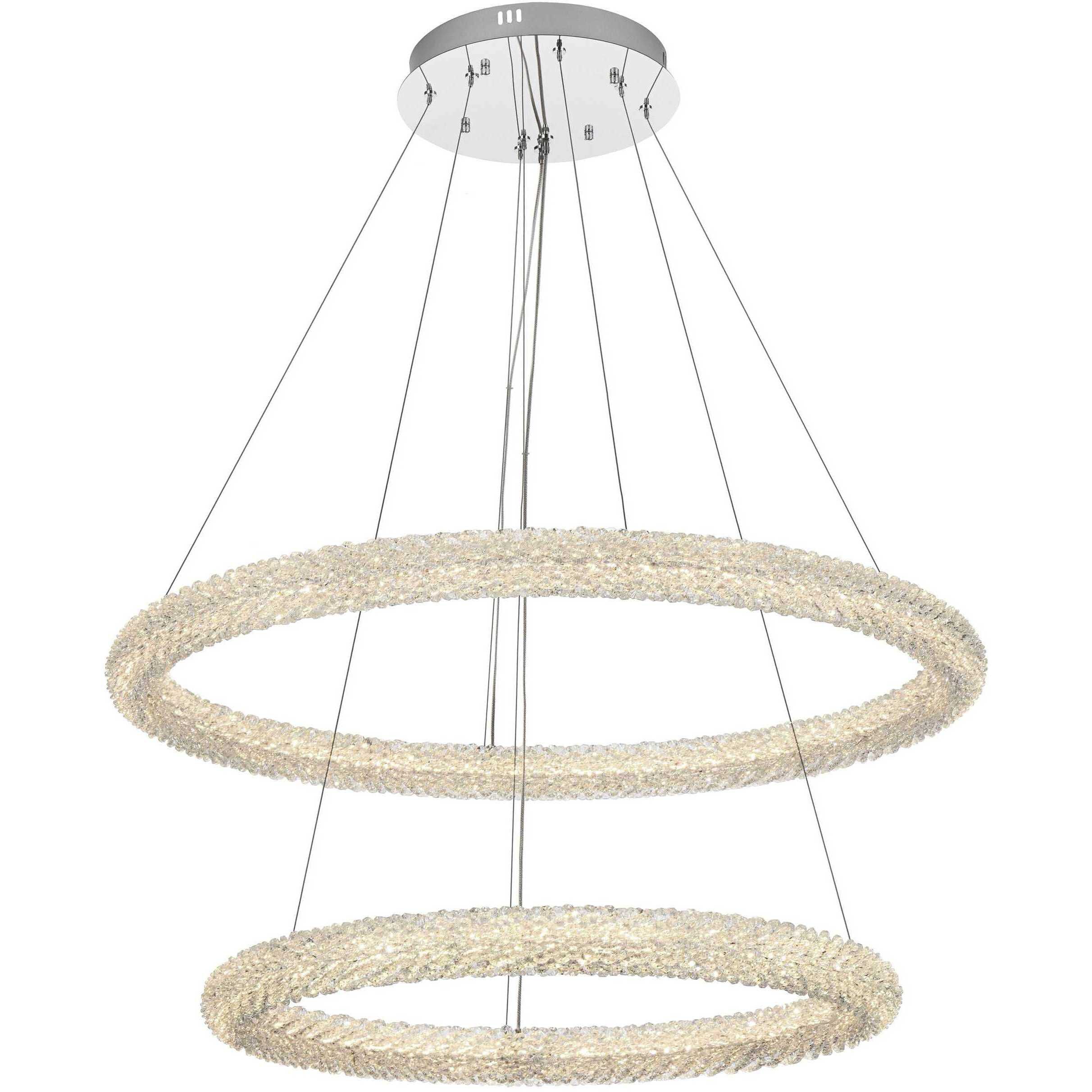 Bowen 2 Light 35.5 inch Chrome Chandelier Ceiling Light