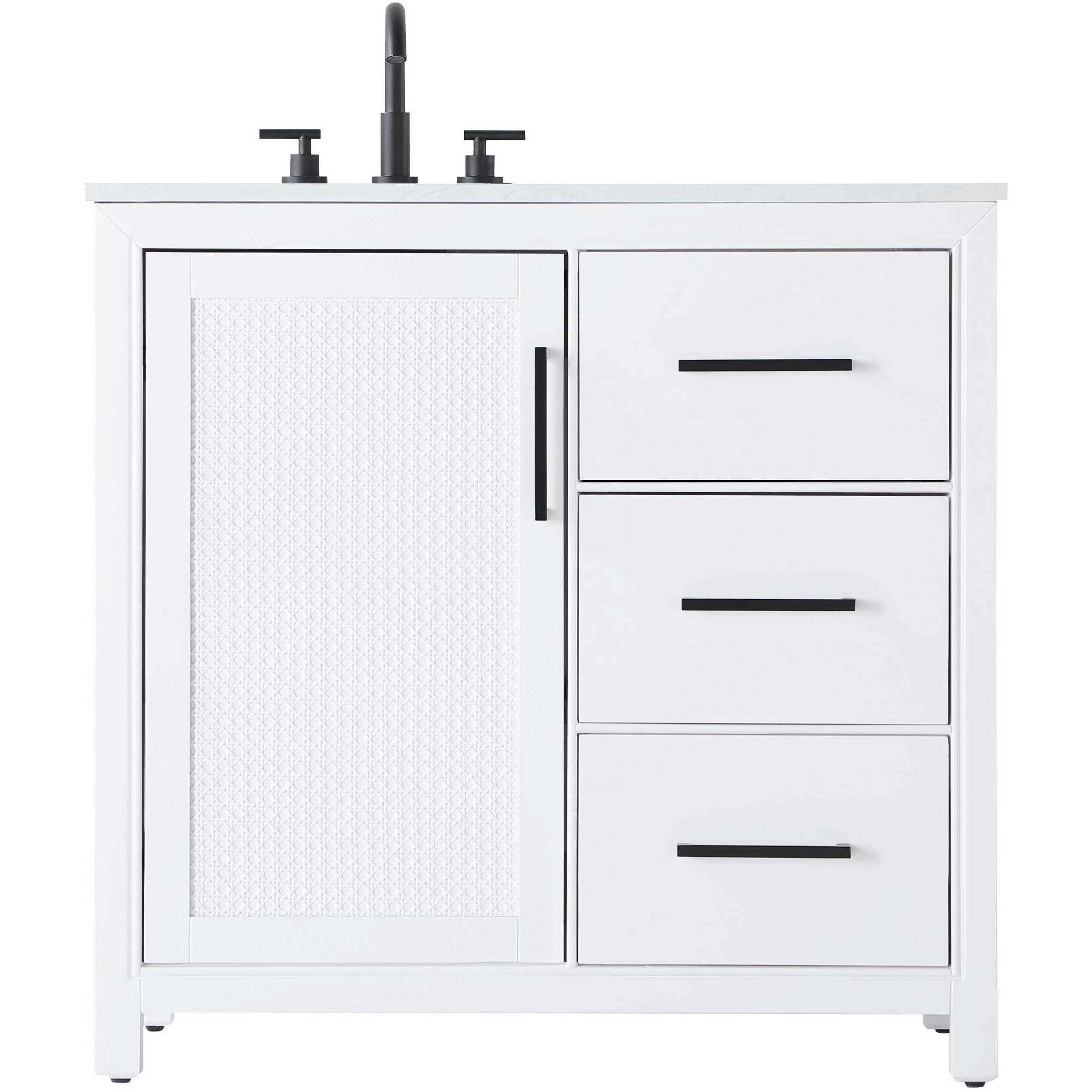 Alina 36 X 34 inch White Bathroom Vanity Cabinet