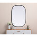 Brynn 36 X 24 inch Black Mirror in 24 x 36