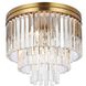 Sydney 9 Light 20 inch Satin Gold Flush Mount Ceiling Light in Clear