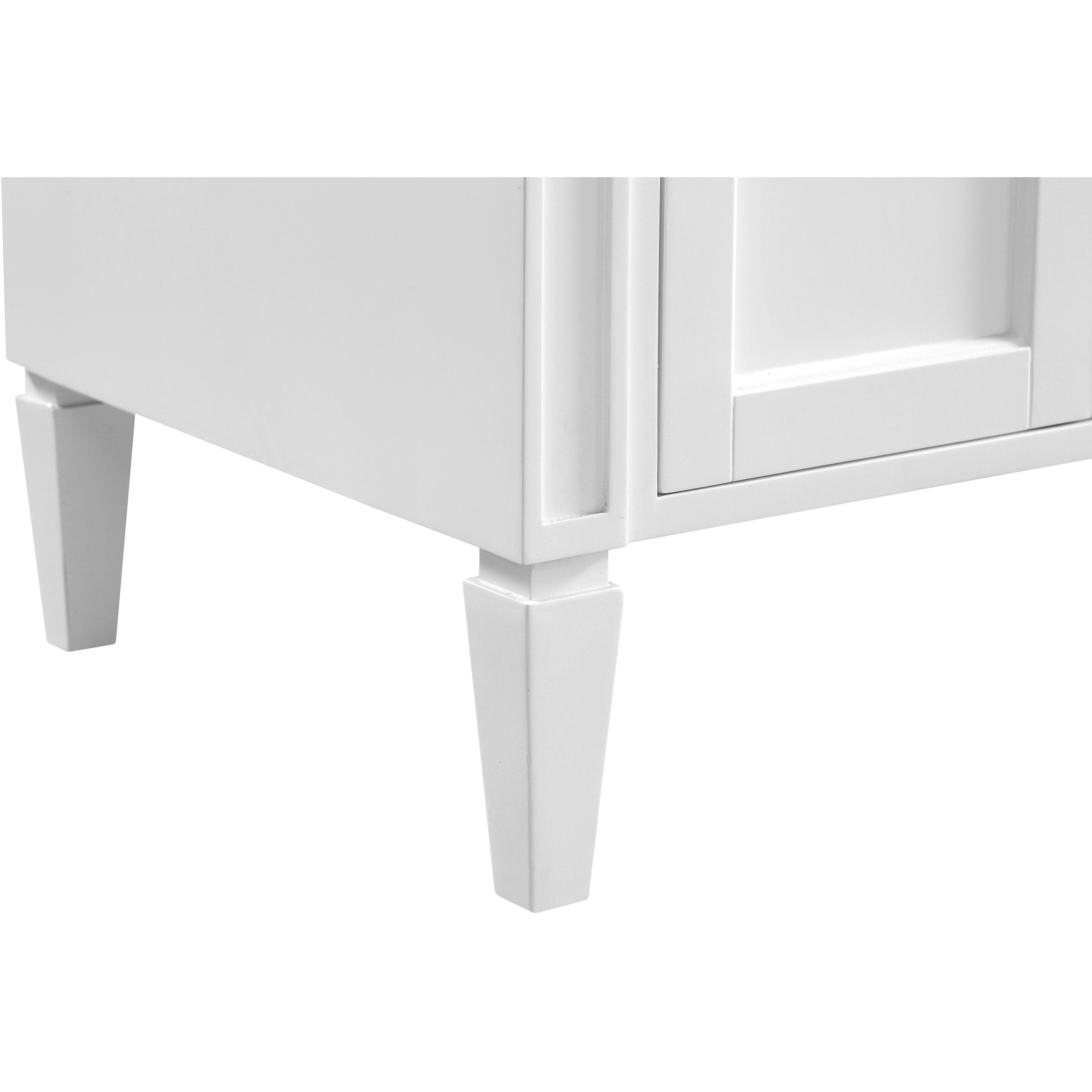 Park Avenue 60 X 35 inch White with Carrara White Marble Vanity Set