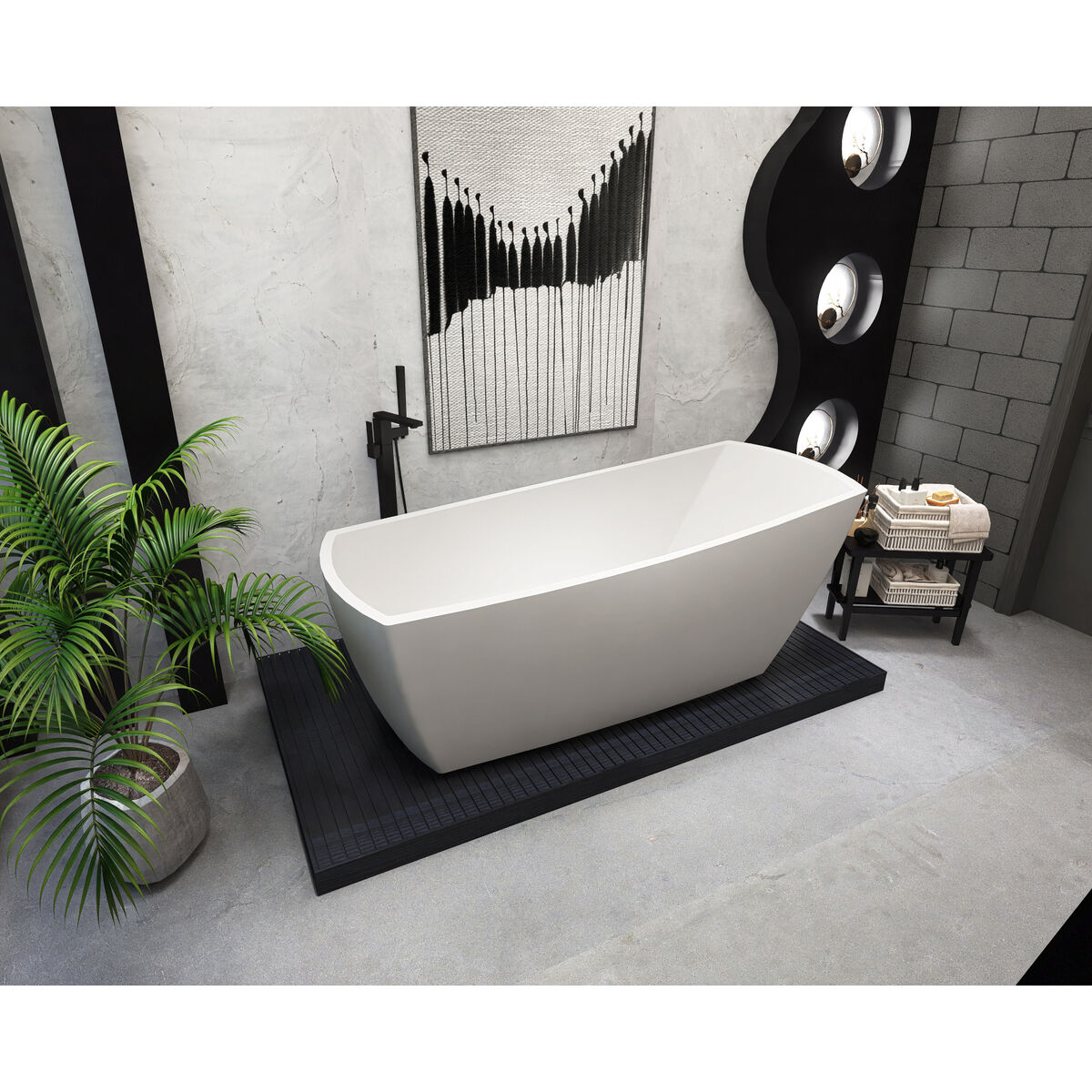 Brock Glossy White Bathtub