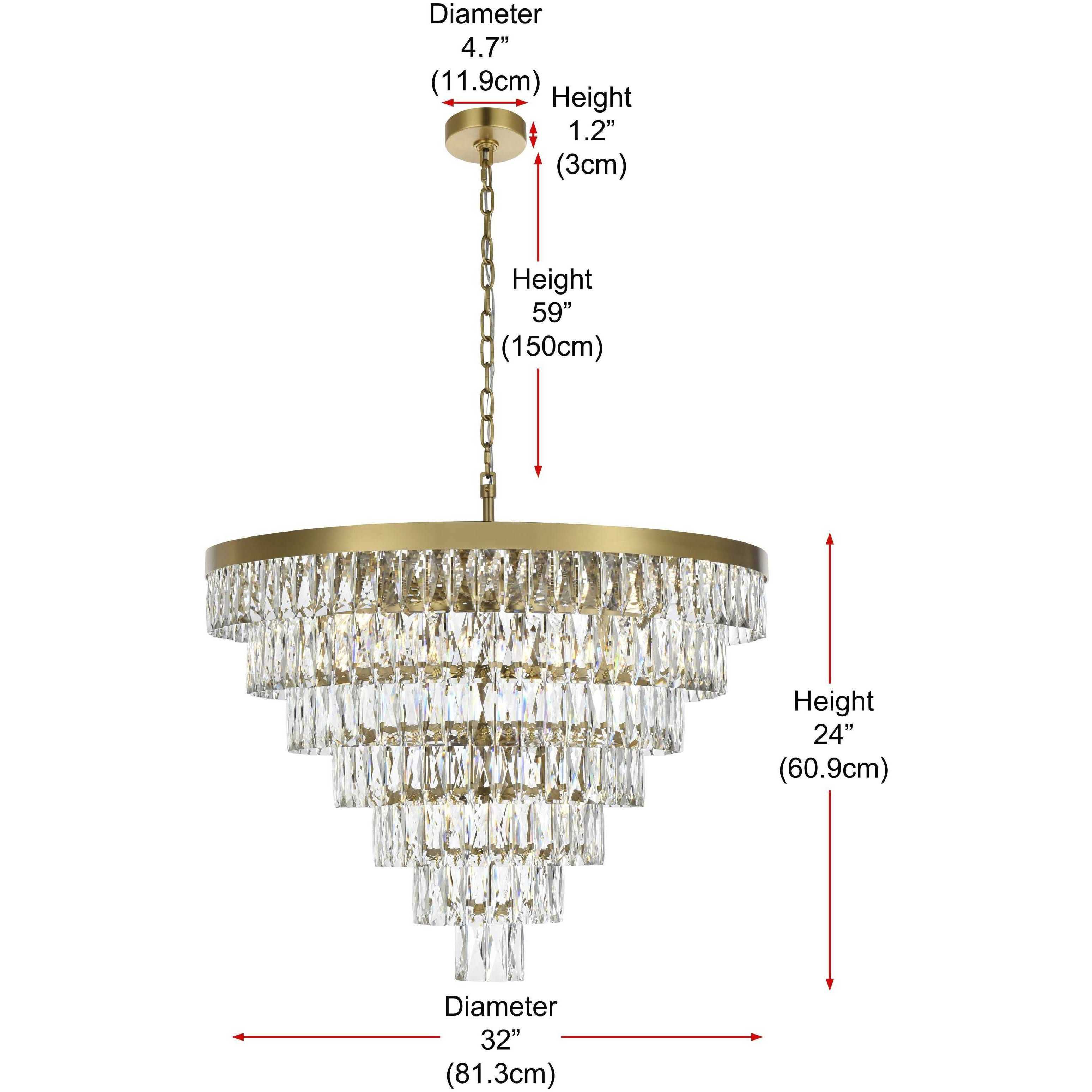 Josephine 25 Light 32 inch Satin Gold Chandelier Ceiling Light
