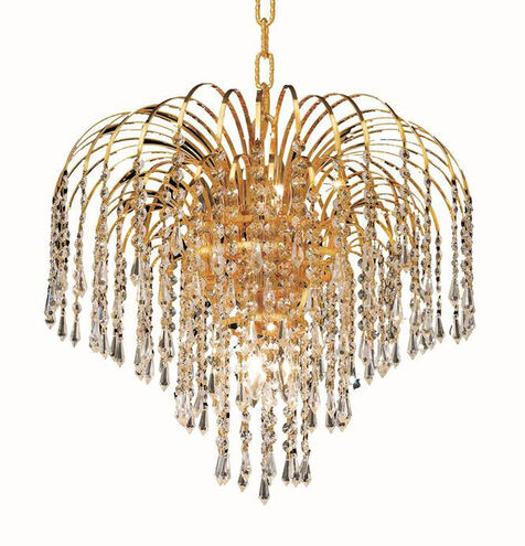 Falls 6 Light 19 inch Gold Dining Chandelier Ceiling Light in Royal Cut