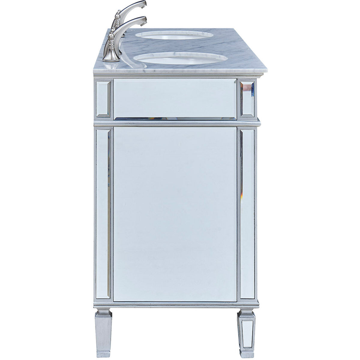 Camille 60 X 35 inch Clear Beveled Mirror Vanity Set