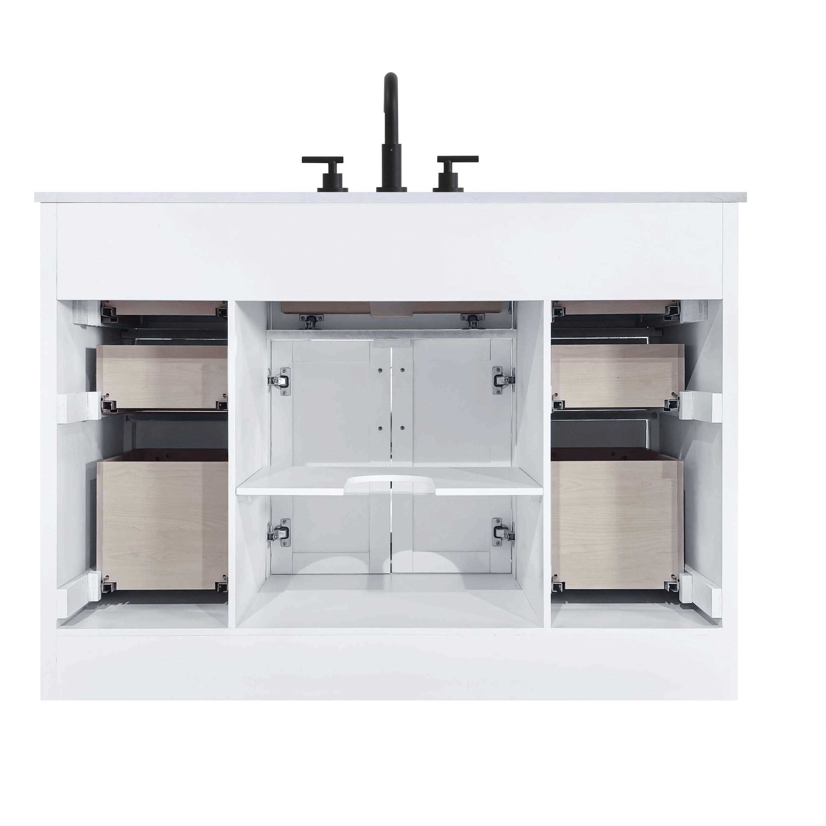 Alden 48 X 35 inch White Bathroom Vanity Cabinet