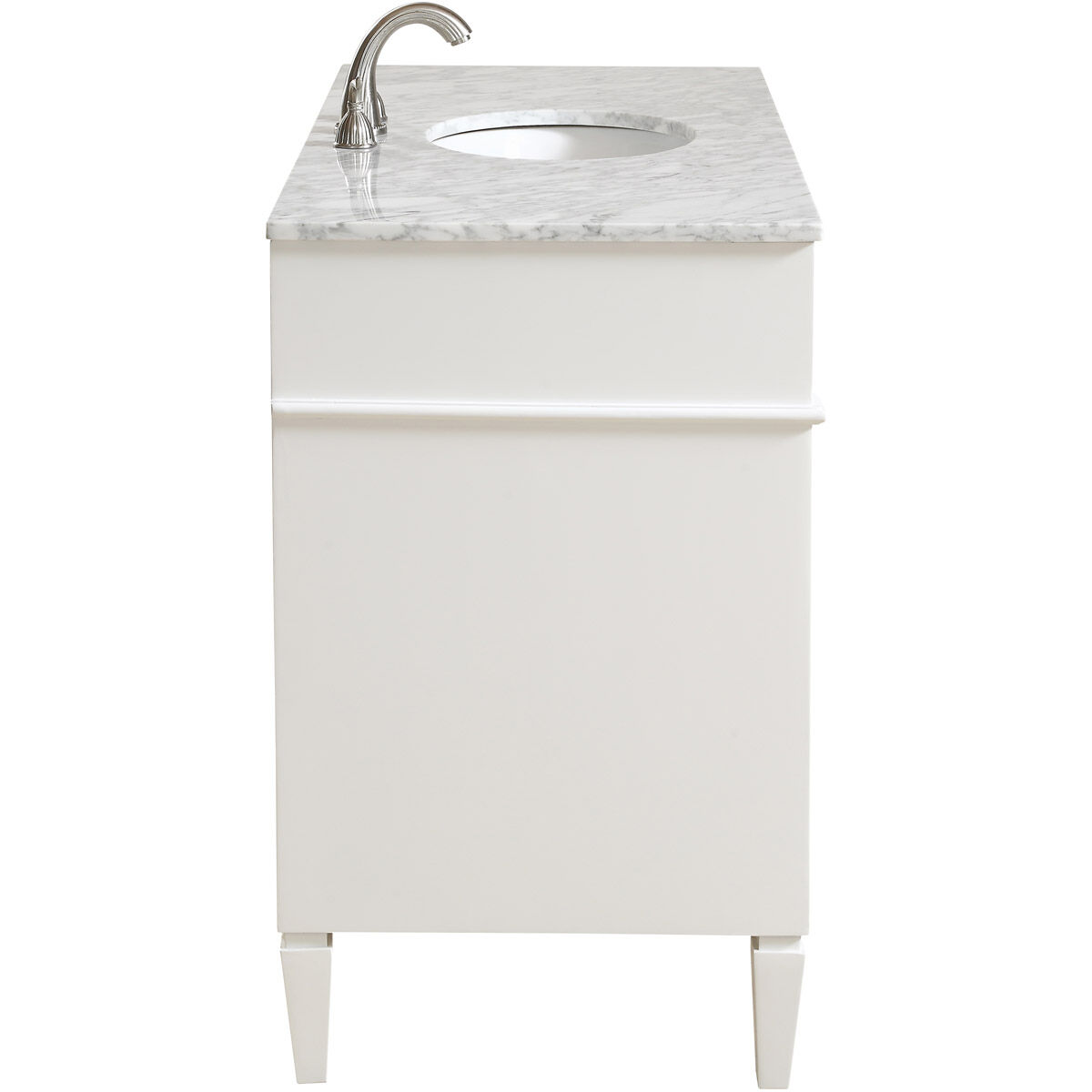 Park Avenue 48 X 35 inch White with Carrara White Marble Vanity Set