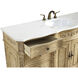 Danville 60 X 21 X 36 inch Antique Beige Vanity Sink Set