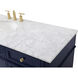 Park Avenue 60 X 22 X 35 inch Blue Vanity Sink Set