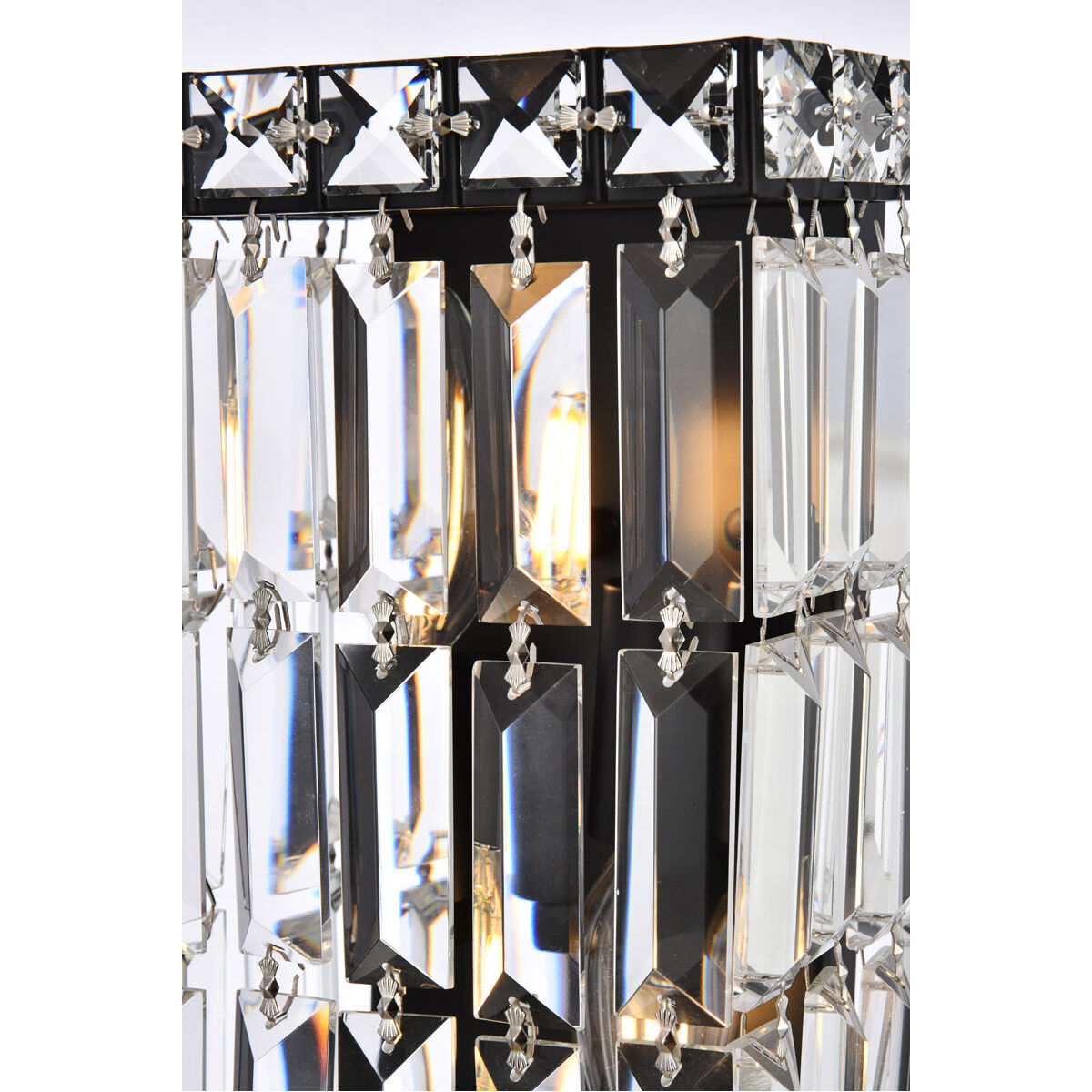 Maxime 2 Light 5 inch Black and Clear Wall Sconce Wall Light